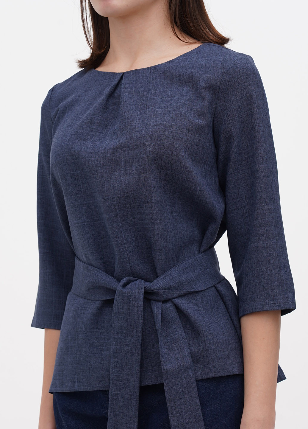 Темно-синя літня блуза Rebecca Tatti