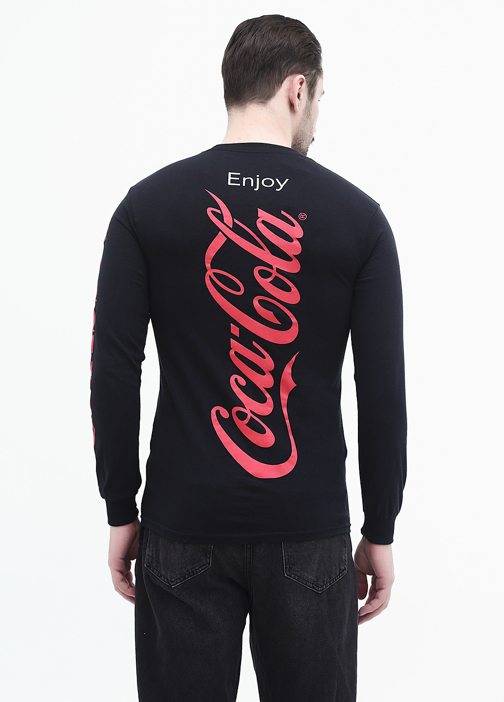 Черный демисезонный кэжуал лонгслив Ripple Junction с надписями