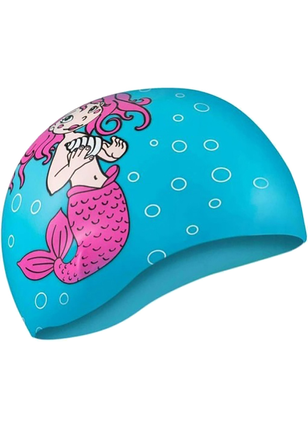 Шапка для плавания KIDDIE Mermaid 1784 (142-Mermaid)голубой Дет OSFM (5908217617842) Aqua Speed (254342848)