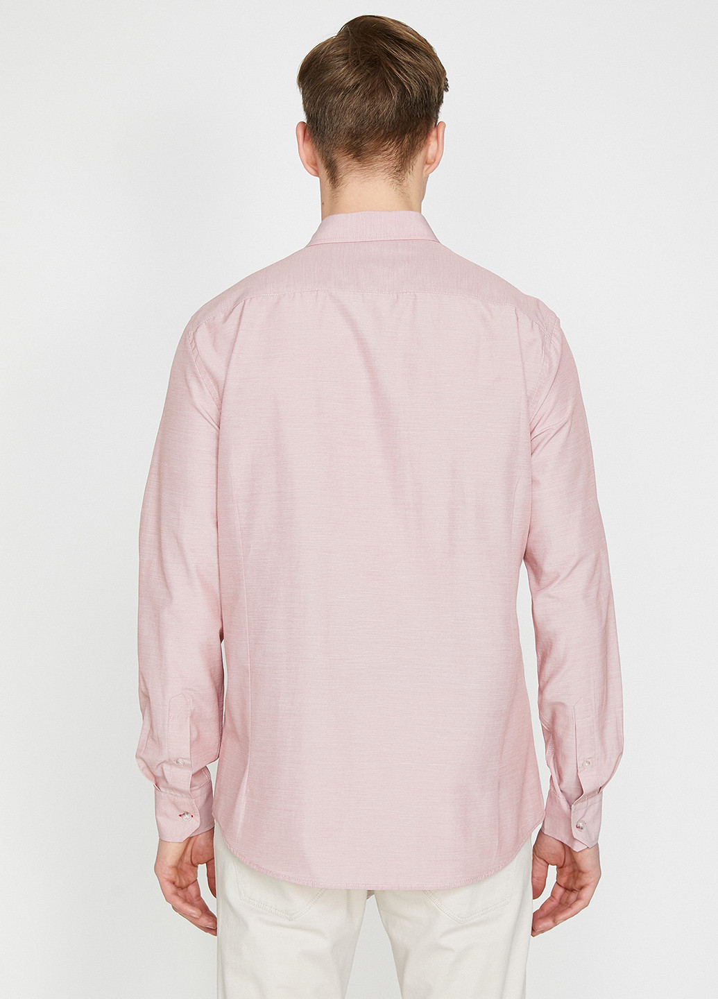 Светло-розовая кэжуал рубашка меланж KOTON