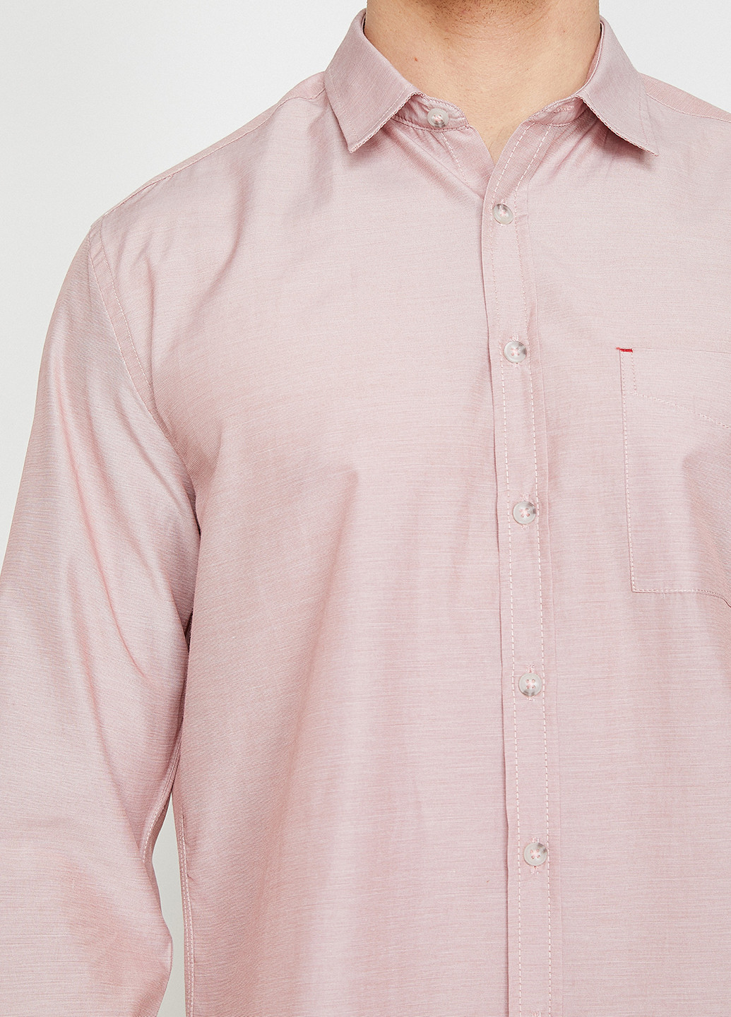 Сорочка KOTON меланж світло-рожева кежуал бавовна