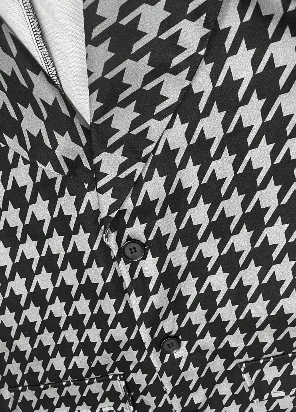 Чорно-білий демісезонне Пальто однобортне SHEIN