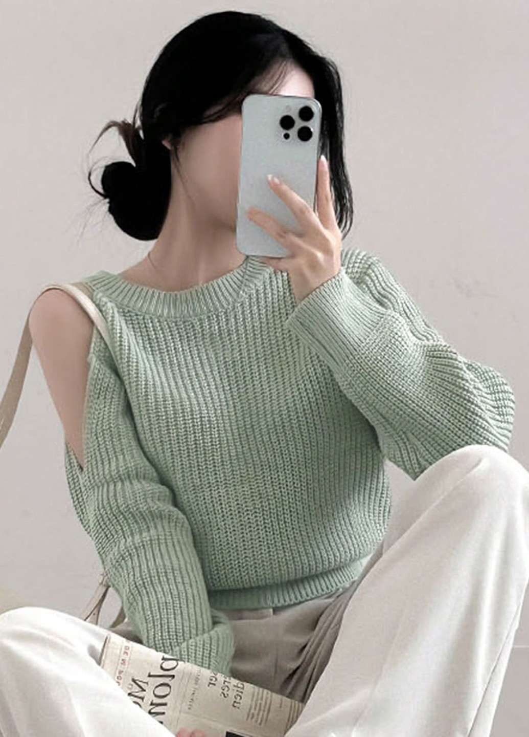 Серо-зеленый демисезонный джемпер джемпер SHEIN