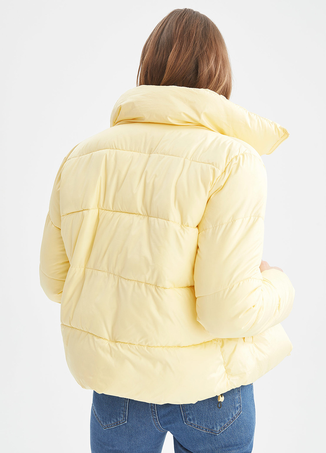 Желтая зимняя куртка DeFacto