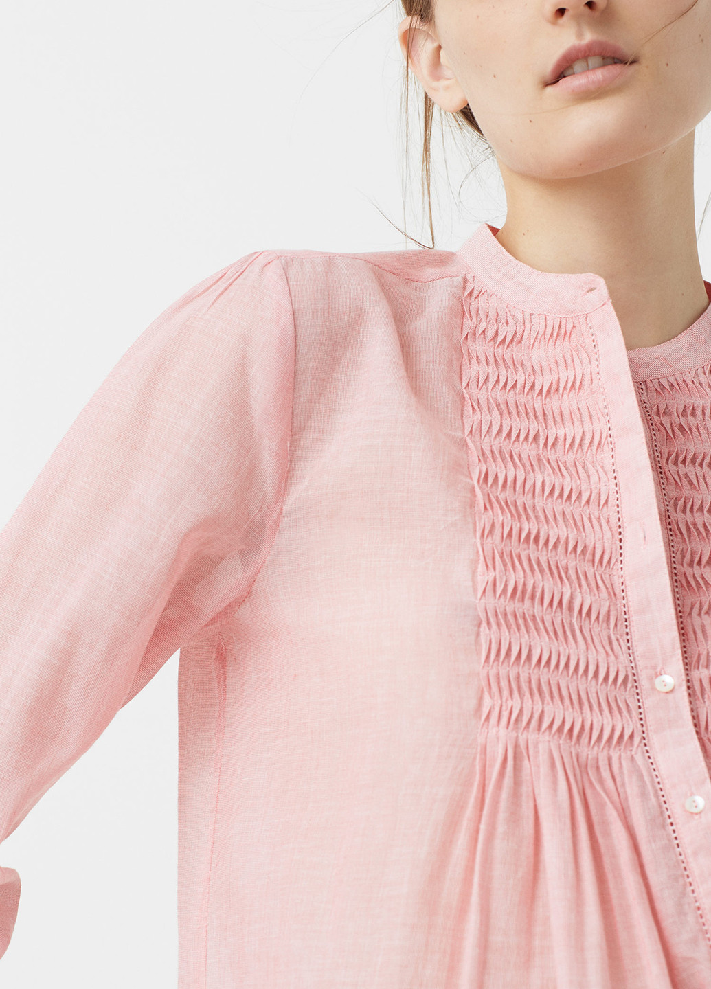 Розовая летняя блуза Mango