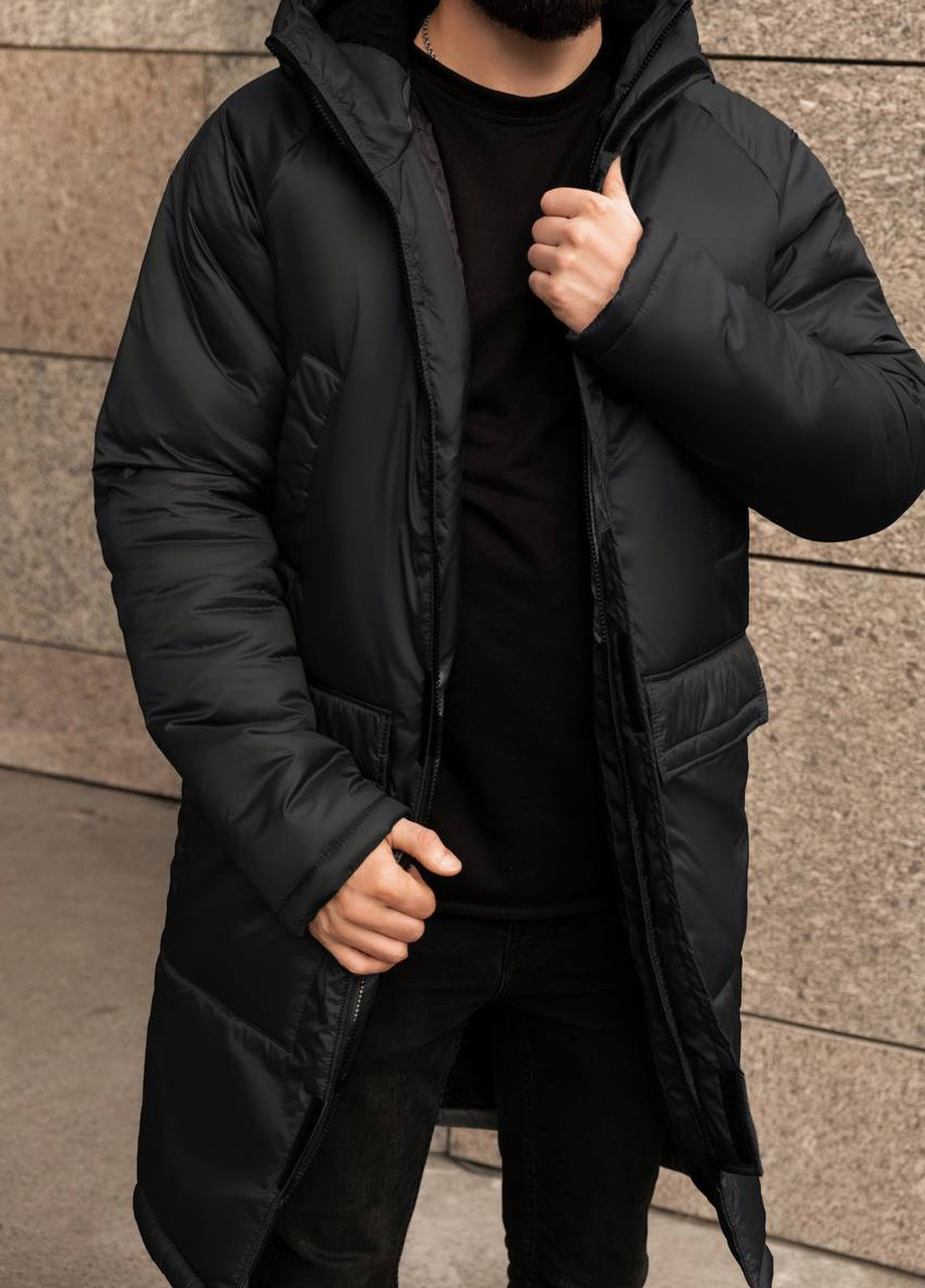 Черная зимняя куртка парка мужская Dark Side