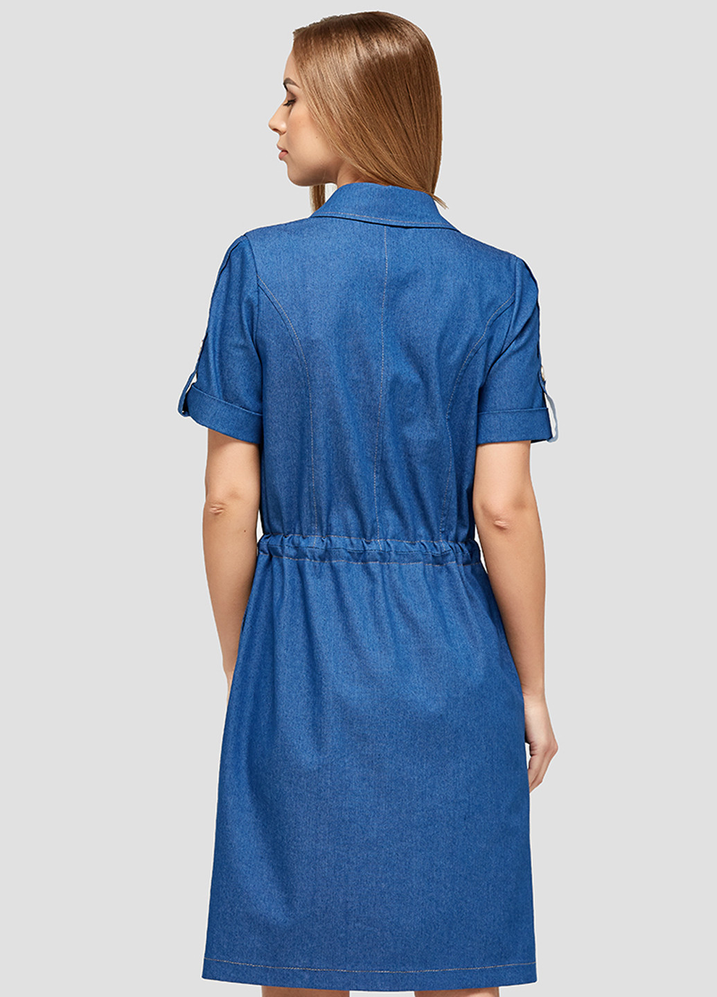 Темно-синее кэжуал платье DANNA однотонное