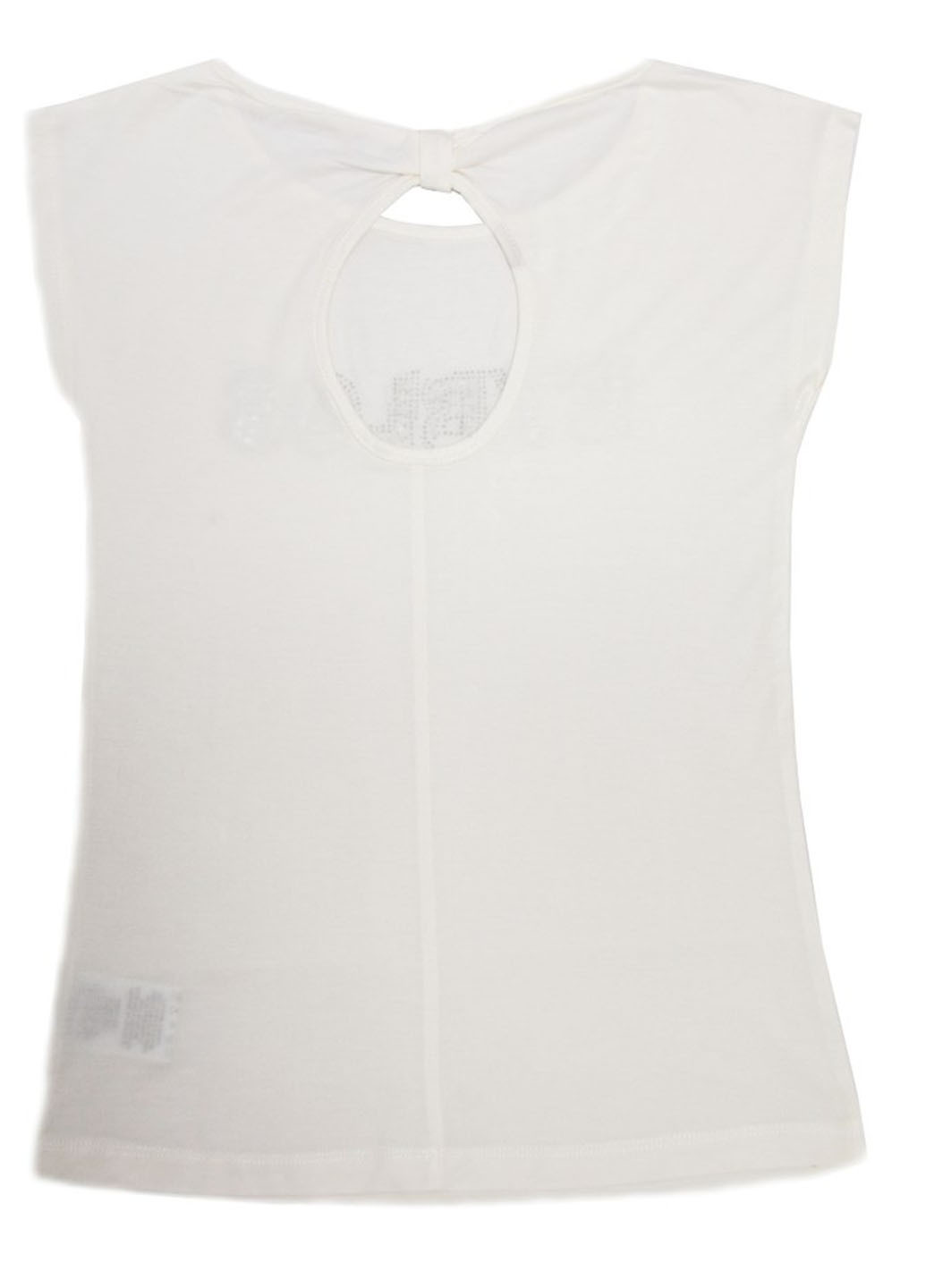 Кремовая летняя футболка с коротким рукавом Byblos