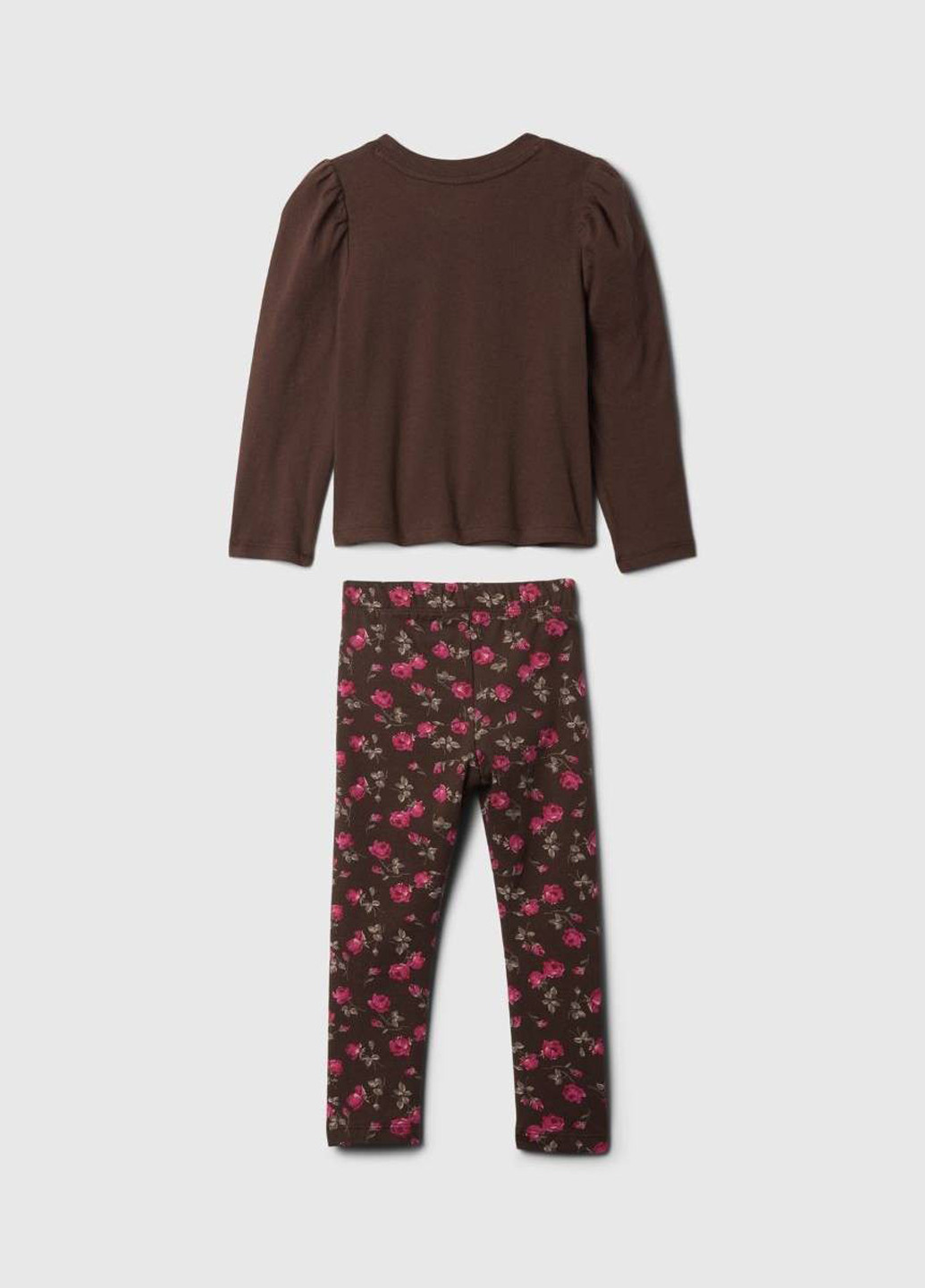 Коричневый демисезонный комплект (лонгслив, леггинсы) Gap