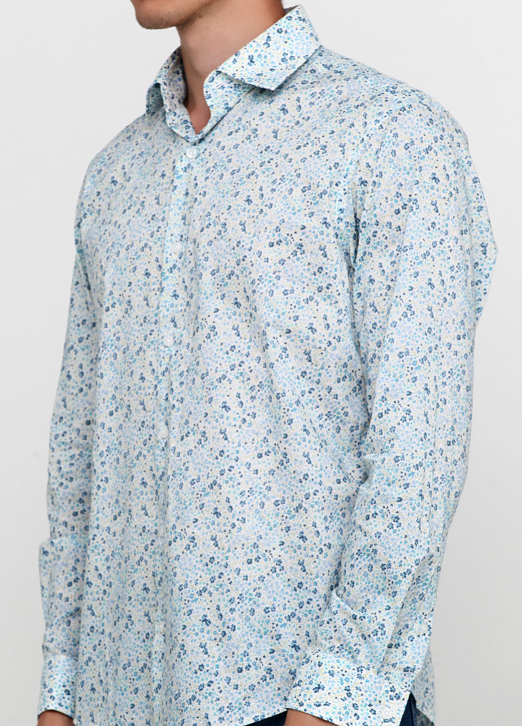 Голубой кэжуал рубашка с цветами Arrow