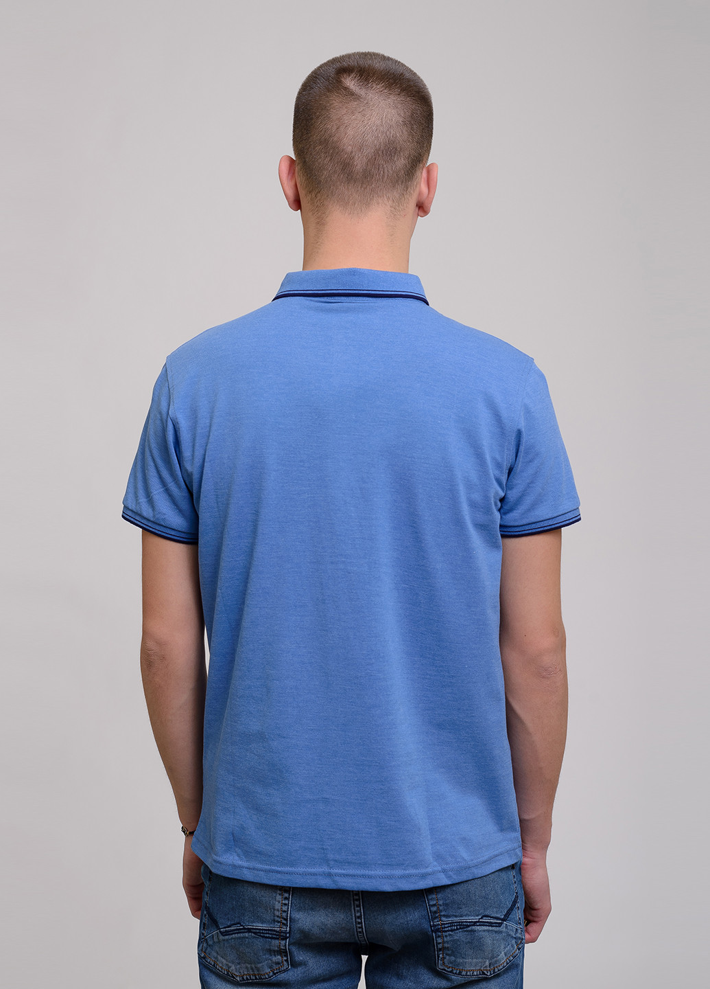 Синяя футболка-поло для мужчин Remix