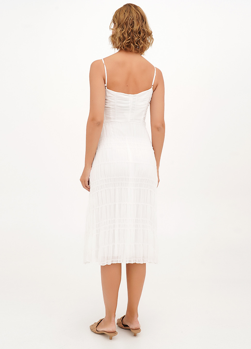 Белое кэжуал платье Babylon однотонное