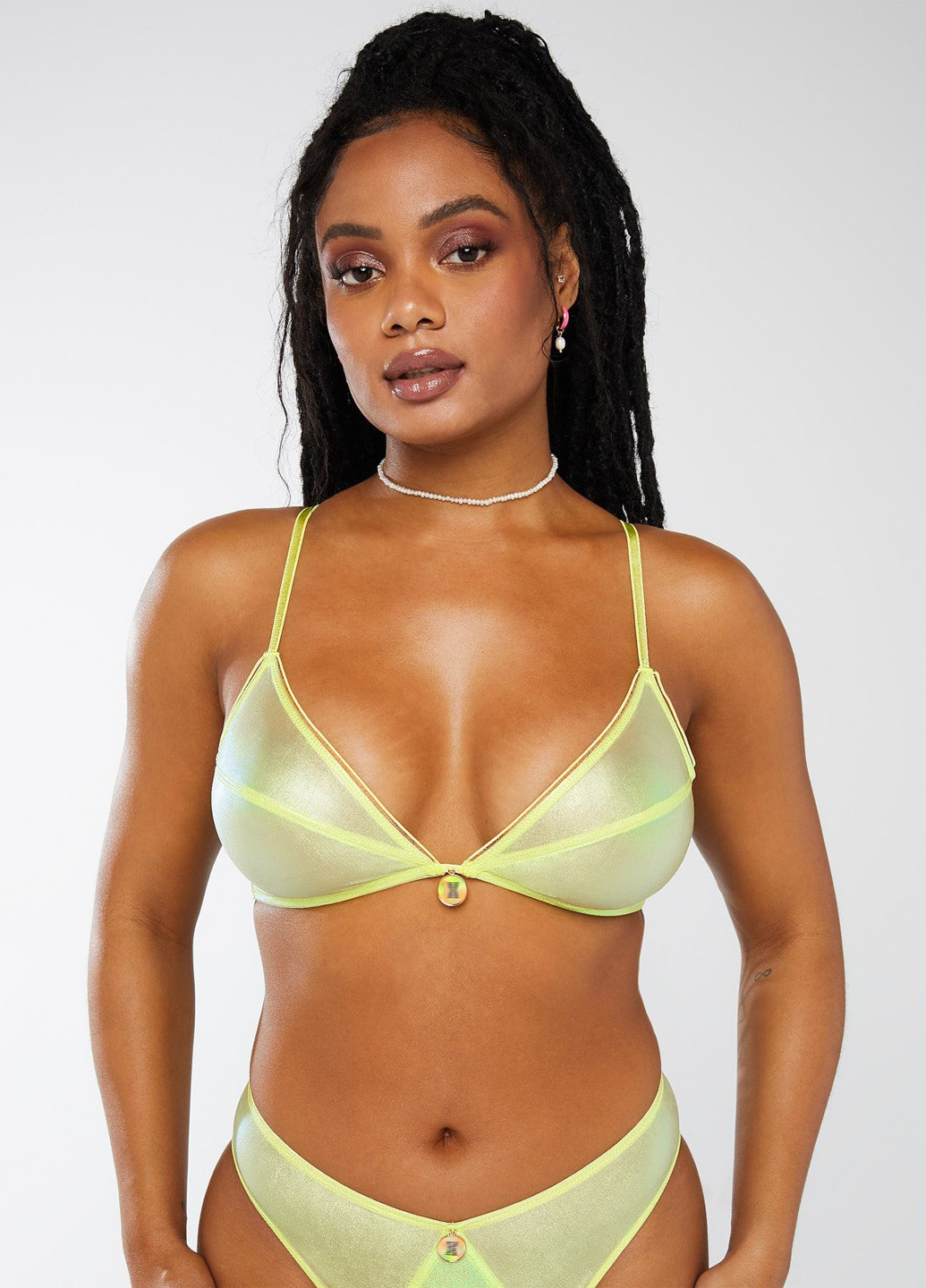 Салатовий бюстгальтер Savage X Fenty без кісточок нейлон