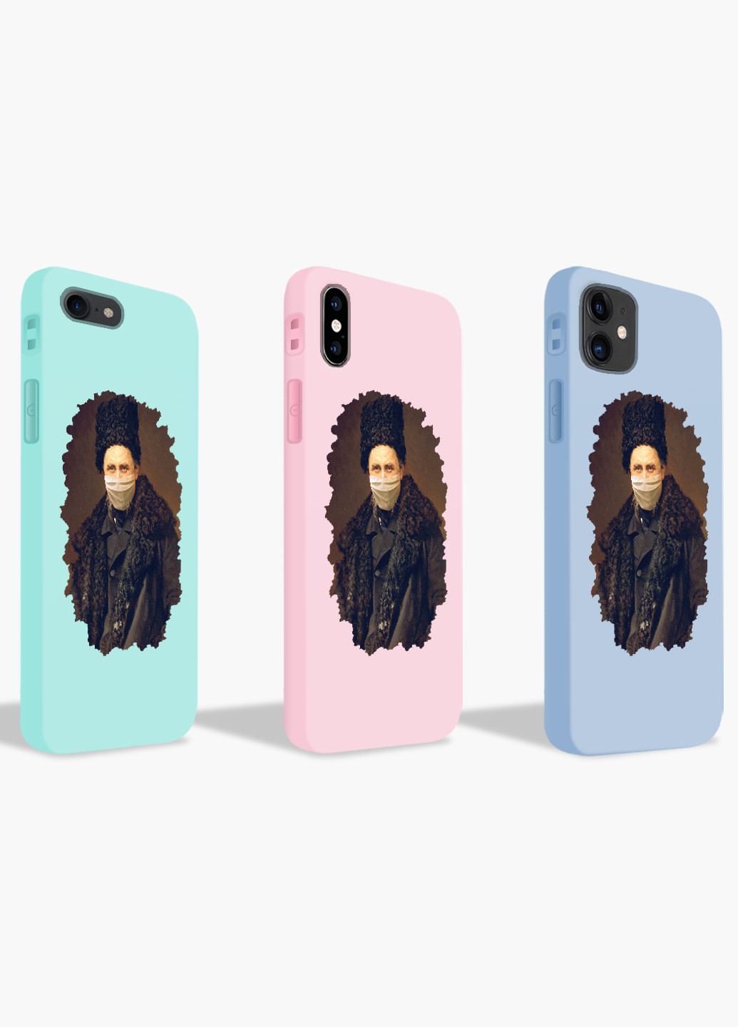 Чохол силіконовий Apple Iphone X Тарас Шевченко (Taras Shevchenko) Білий (6129-1427) MobiPrint (219517474)