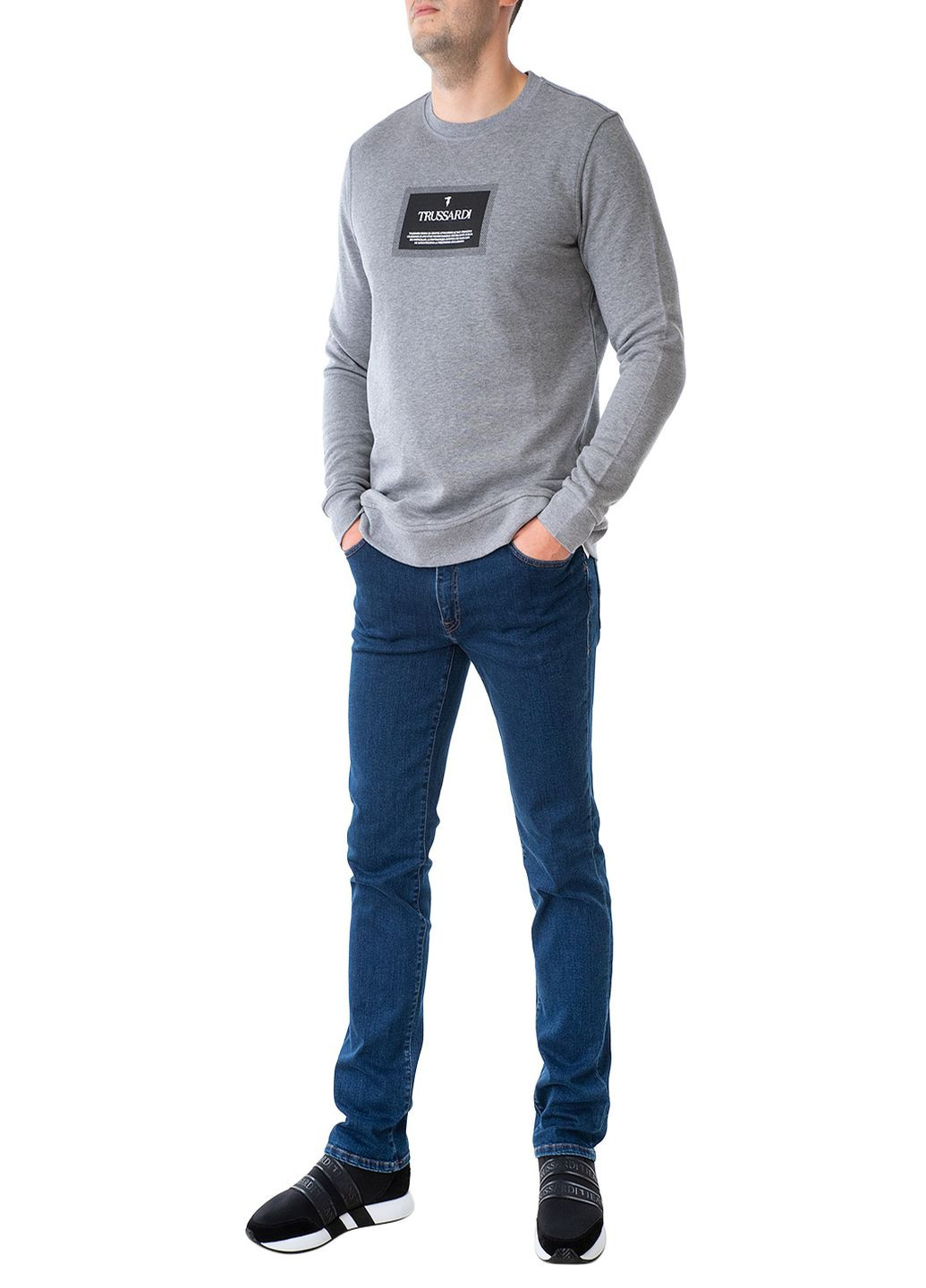 Сірий світшот Trussardi Jeans (203990670)