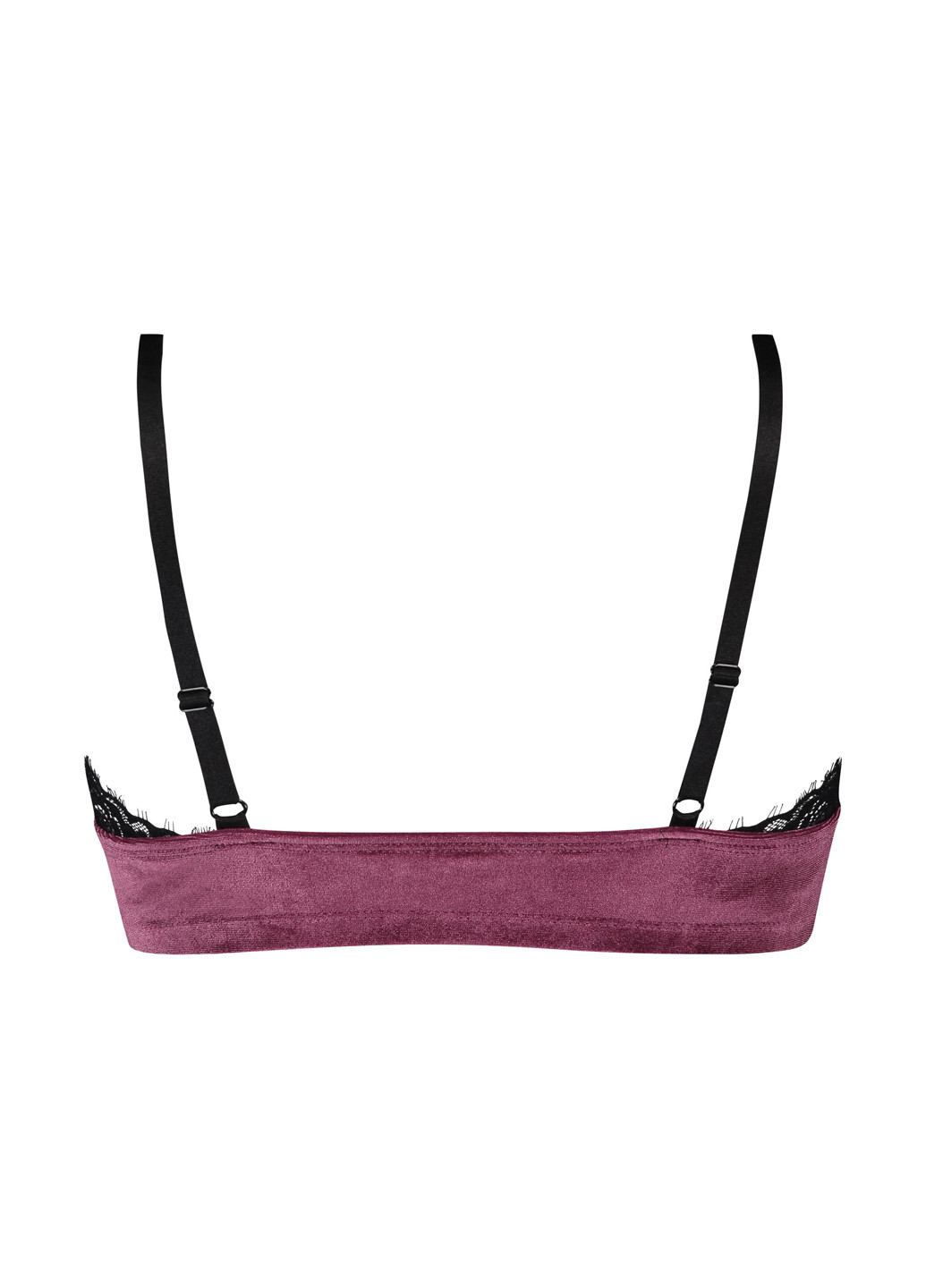 Бордовий топ бюстгальтер Hunkemoller без кісточок поліестер