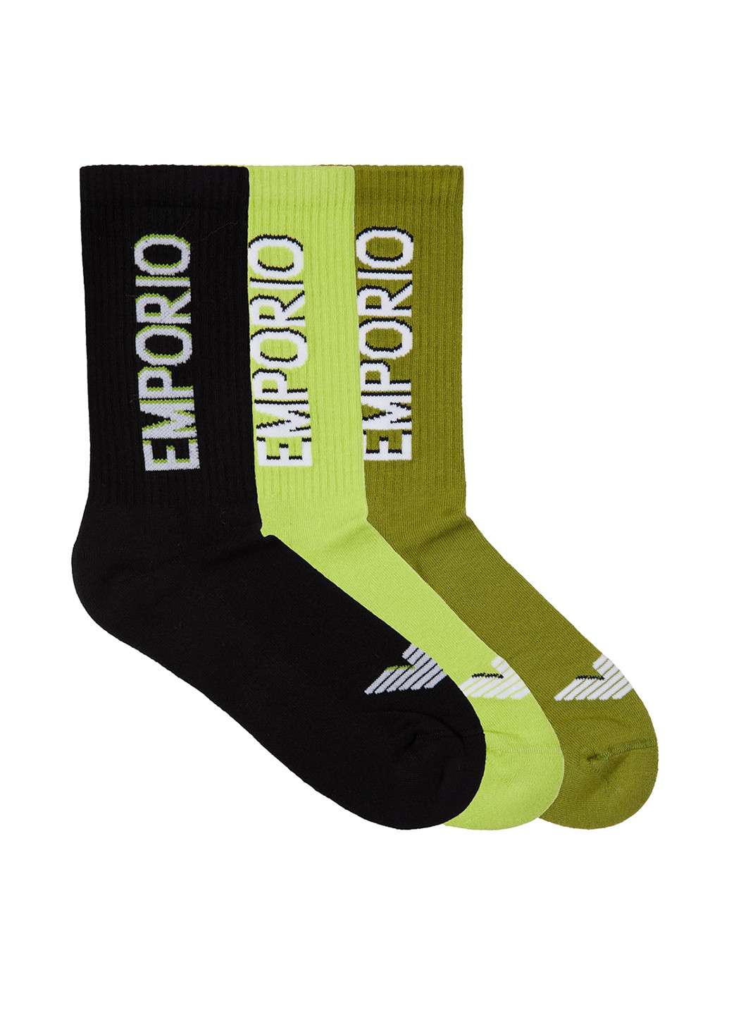 Комбіновані шкарпетки (3 пари) Emporio Armani логотипи (365599491)