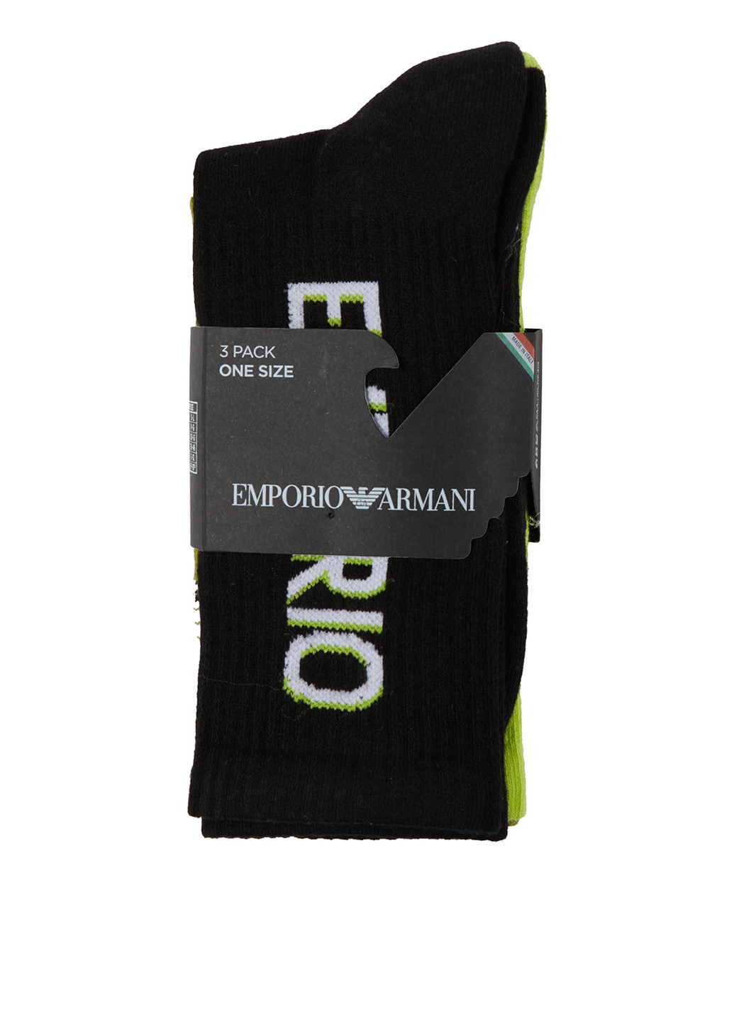 Комбіновані шкарпетки (3 пари) Emporio Armani логотипи (365599491)
