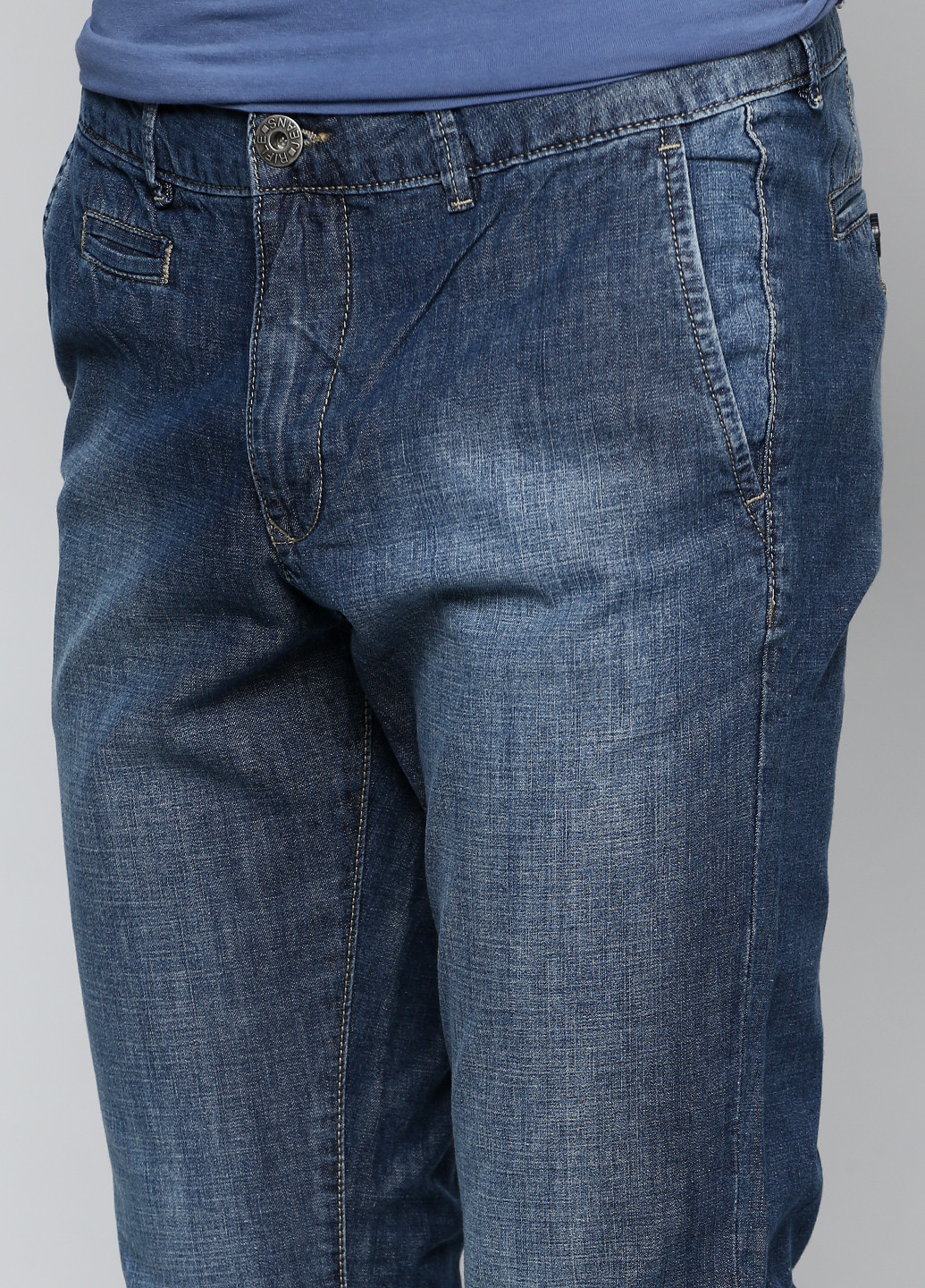 Синие демисезонные со средней талией джинсы Rifle
