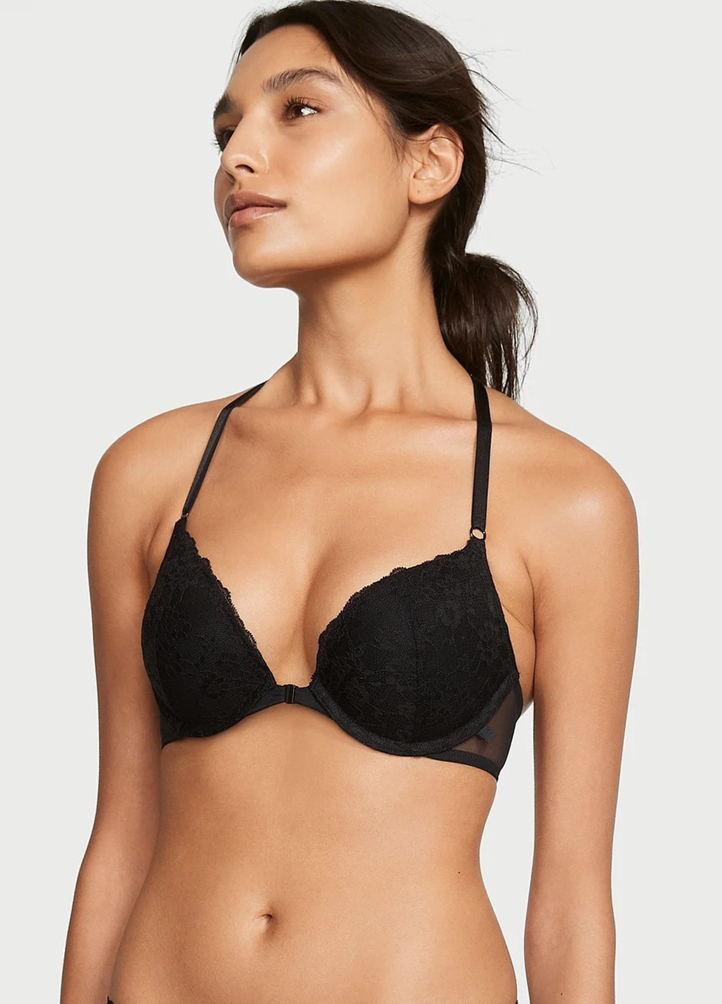 Чорний демісезонний комплект (бюстгальтер, трусики) Victoria's Secret