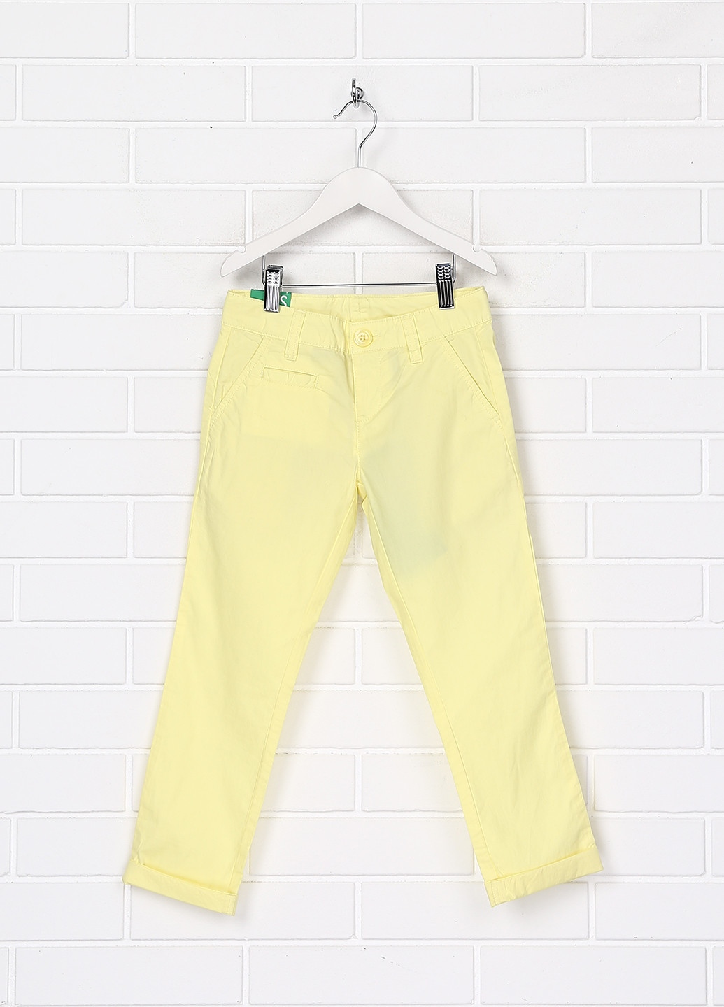Желтые кэжуал демисезонные зауженные брюки United Colors of Benetton