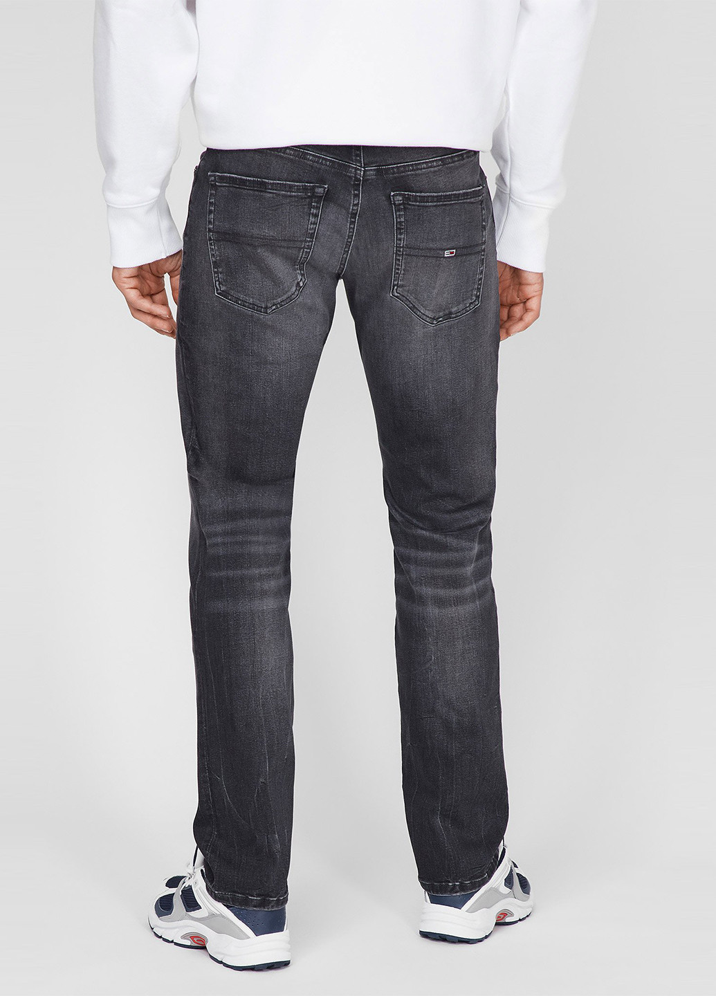 Темно-серые демисезонные прямые джинсы Tommy Jeans