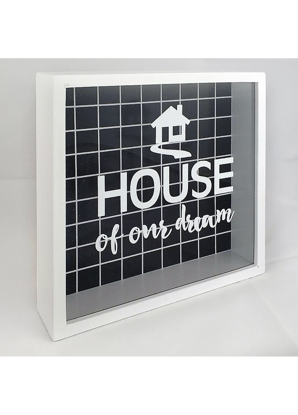 Деревянная копилка для денег House of our dream 22х22х5 см Presentville (253065708)