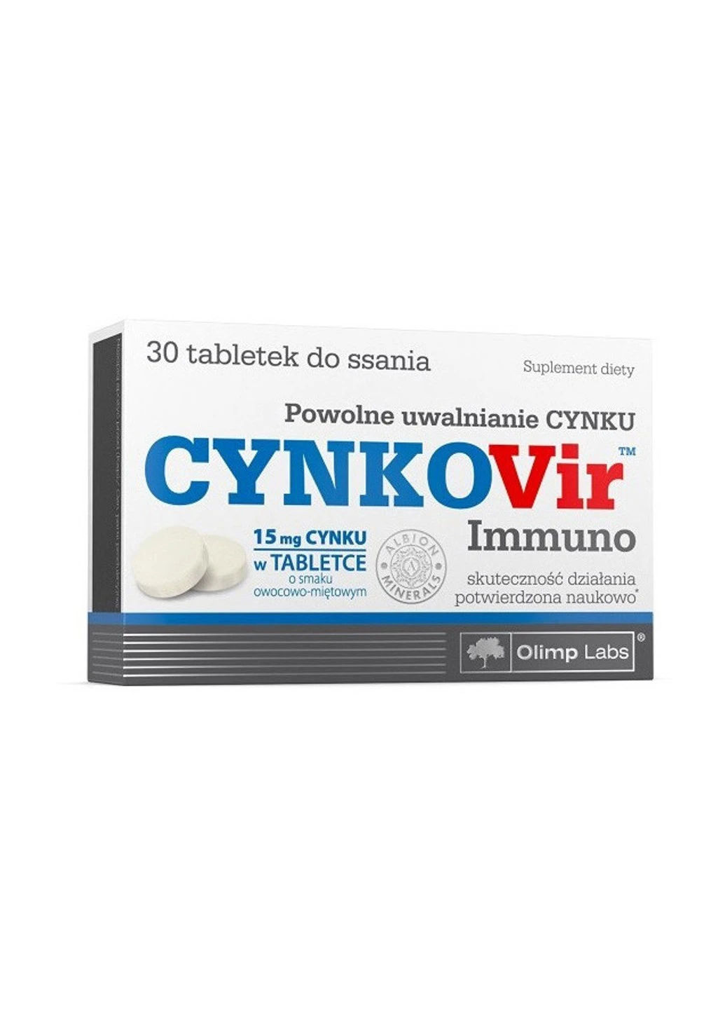 Цинк Cynkovir Immuno 15 mg cynku (30 tab) цинк Olimp (255409468)