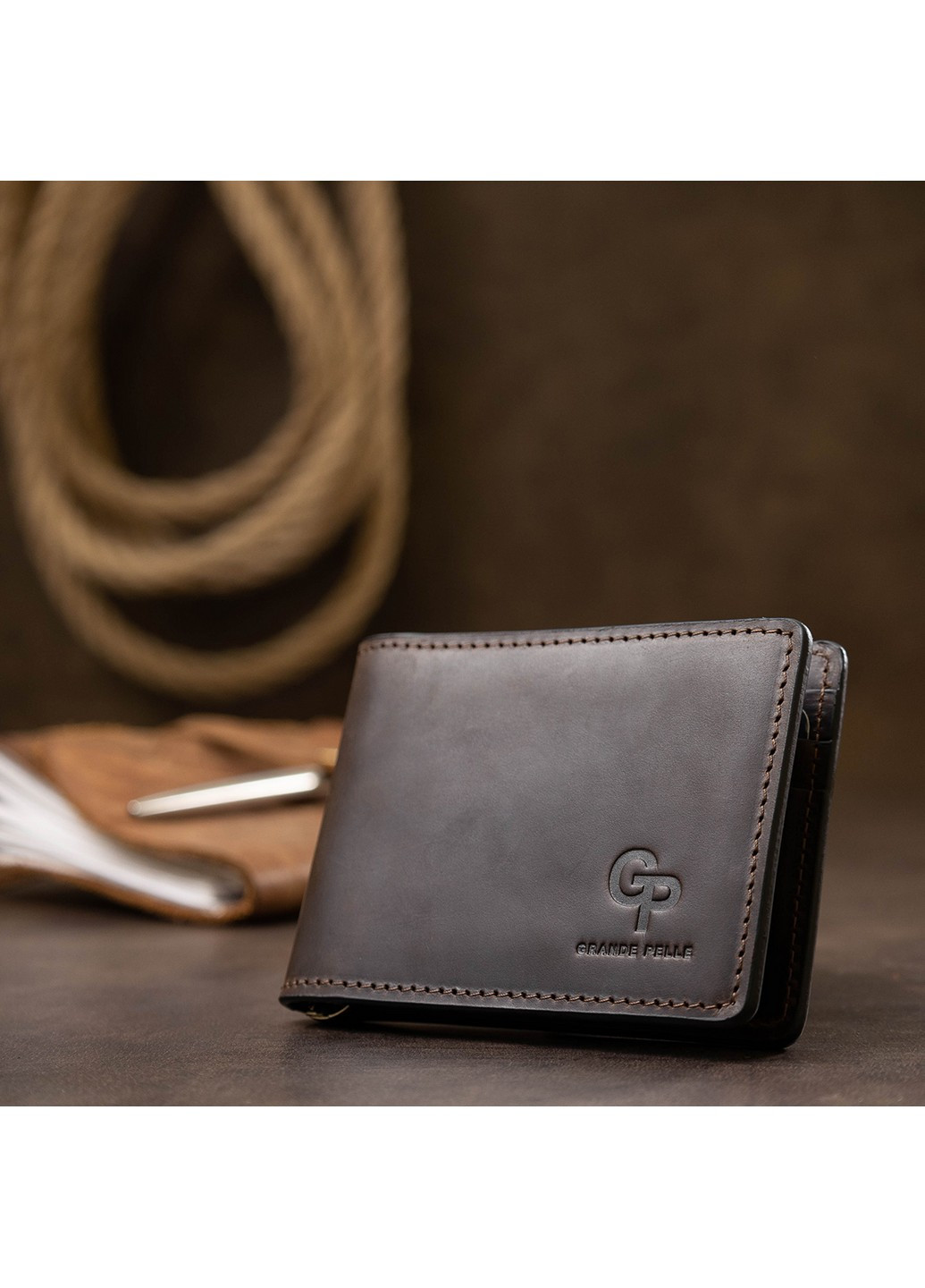 Затискач для купюр шкіряний Grande Pelle (252086915)