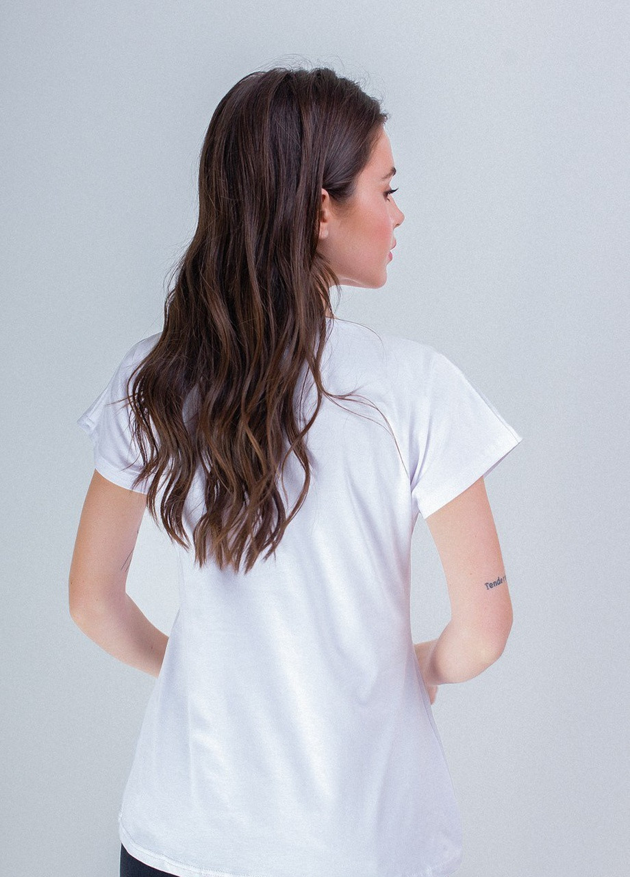 Женская вышитая футболка Ожерелье белая Melanika (232536134)