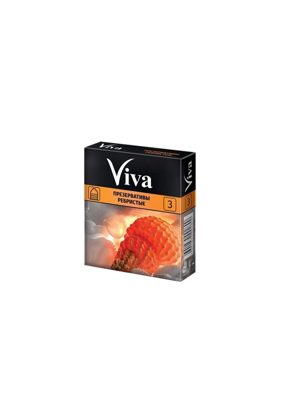 Презервативы Viva Ребристые 3 шт UkrMedica (213450998)