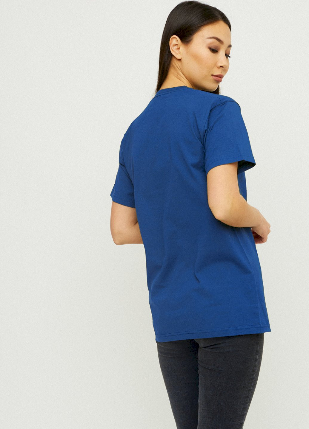 Синя демісезон футболка boyfriend / air print / YAPPI