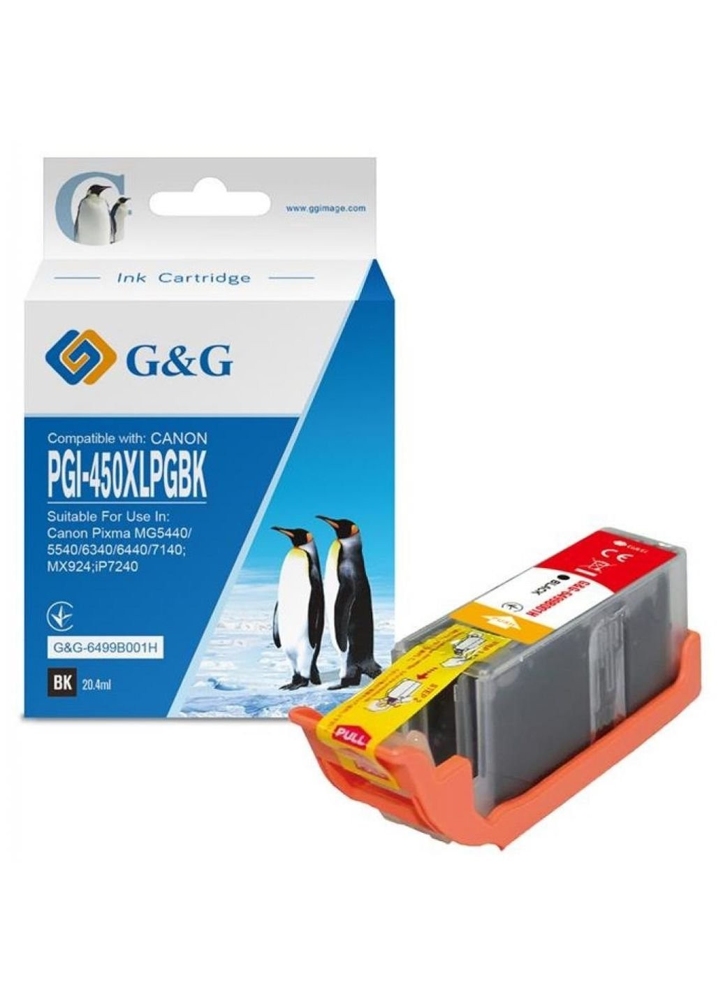 Картридж G & G (G & G-6499B001H) G&G canon pgi-450bk (247614808)