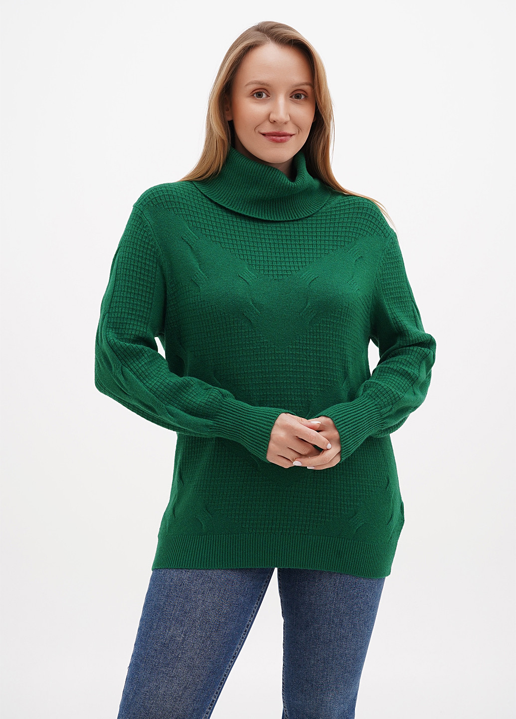 Зелений демісезонний светр Anne