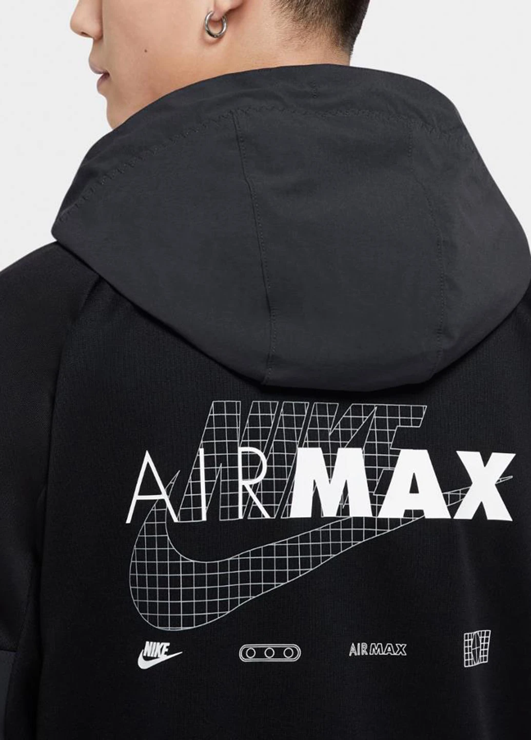 Толстовка CW5387-010 Nike M NSW AIR MAX PK FZ HOODIE (322021365)