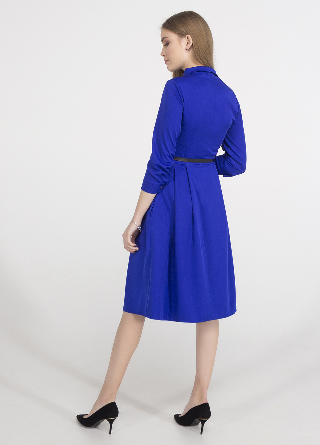 Синее кэжуал платье Viravi Wear однотонное