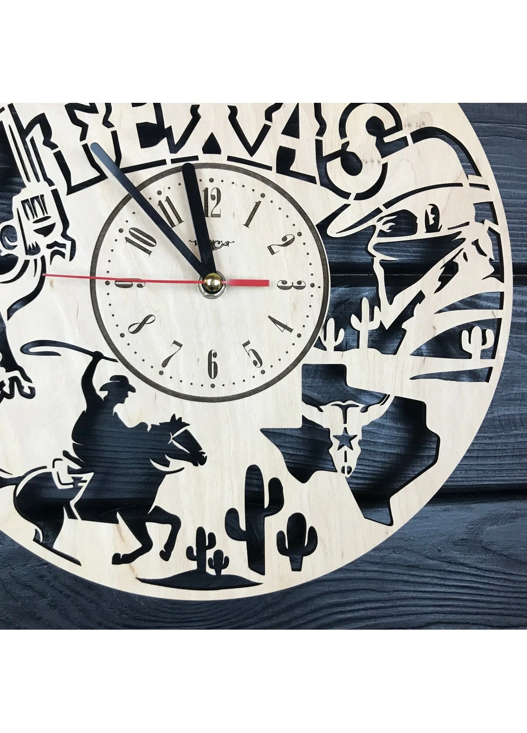 Оригінальний настінний годинник з дерева «Техас» 7Arts (253566365)