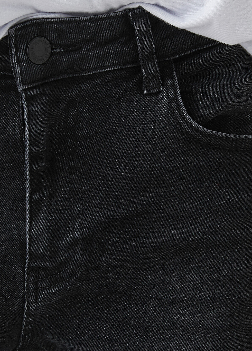Джинси KOTON завужені, скінні, вкорочені однотонні чорні джинсові бавовна