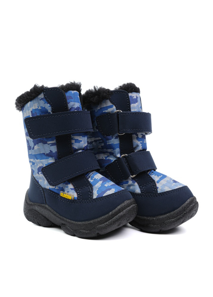 Зимние детские сапоги-дутики зимние alaska military синие Oldcom