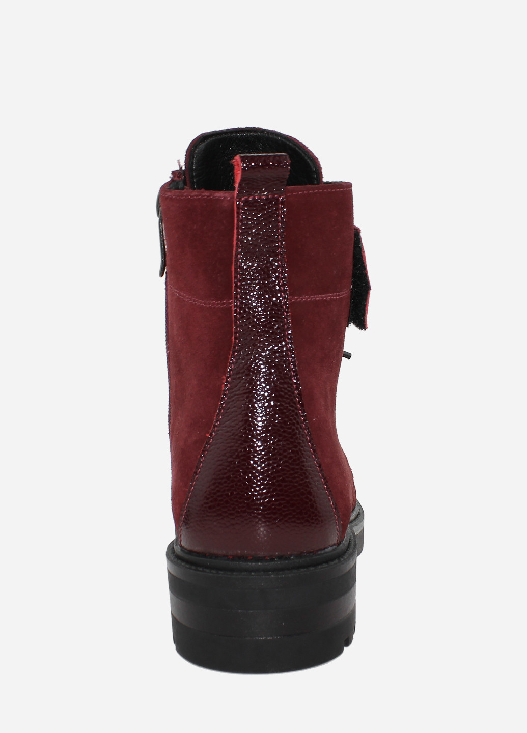 Осенние ботинки re2514-11 бордовый El passo из натуральной замши