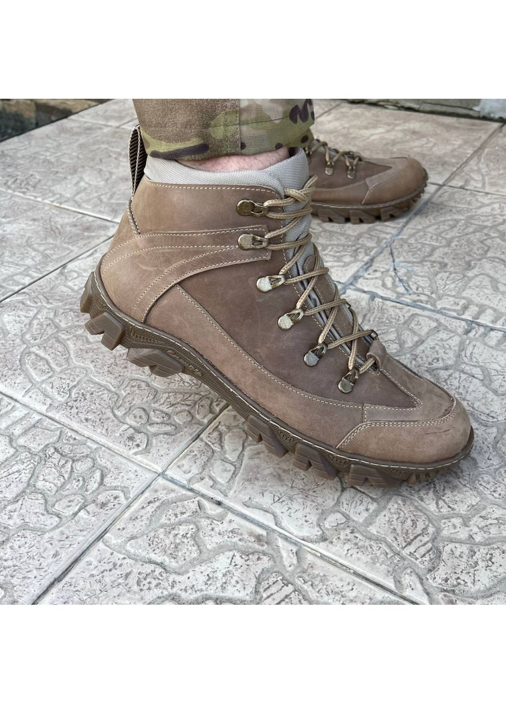 Коричневые осенние ботинки военные тактические всу (зсу) 7522 43 р 28,5 см коричневые KNF