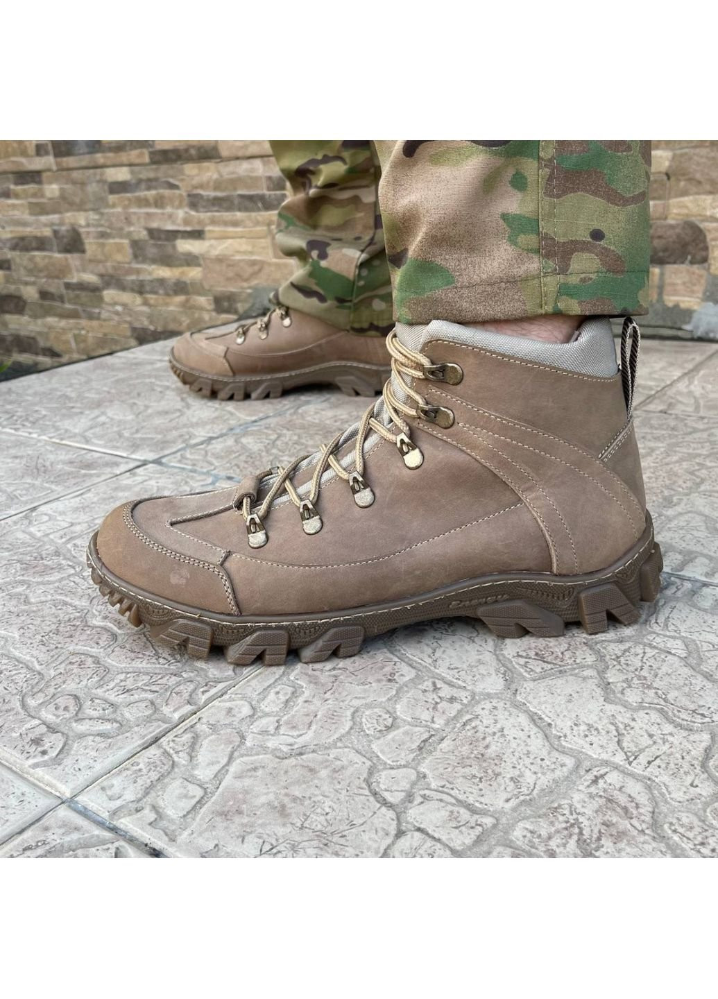 Коричневые осенние ботинки военные тактические всу (зсу) 7522 43 р 28,5 см коричневые KNF
