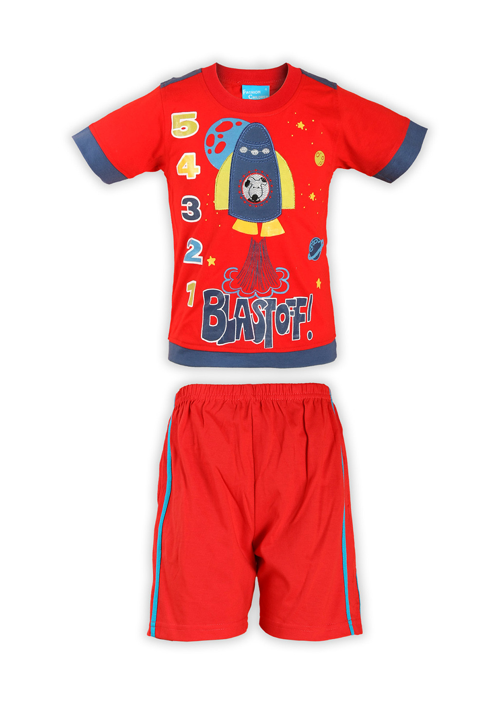 Червоний літній костюм (футболка, шорти) брючний Fashion Children