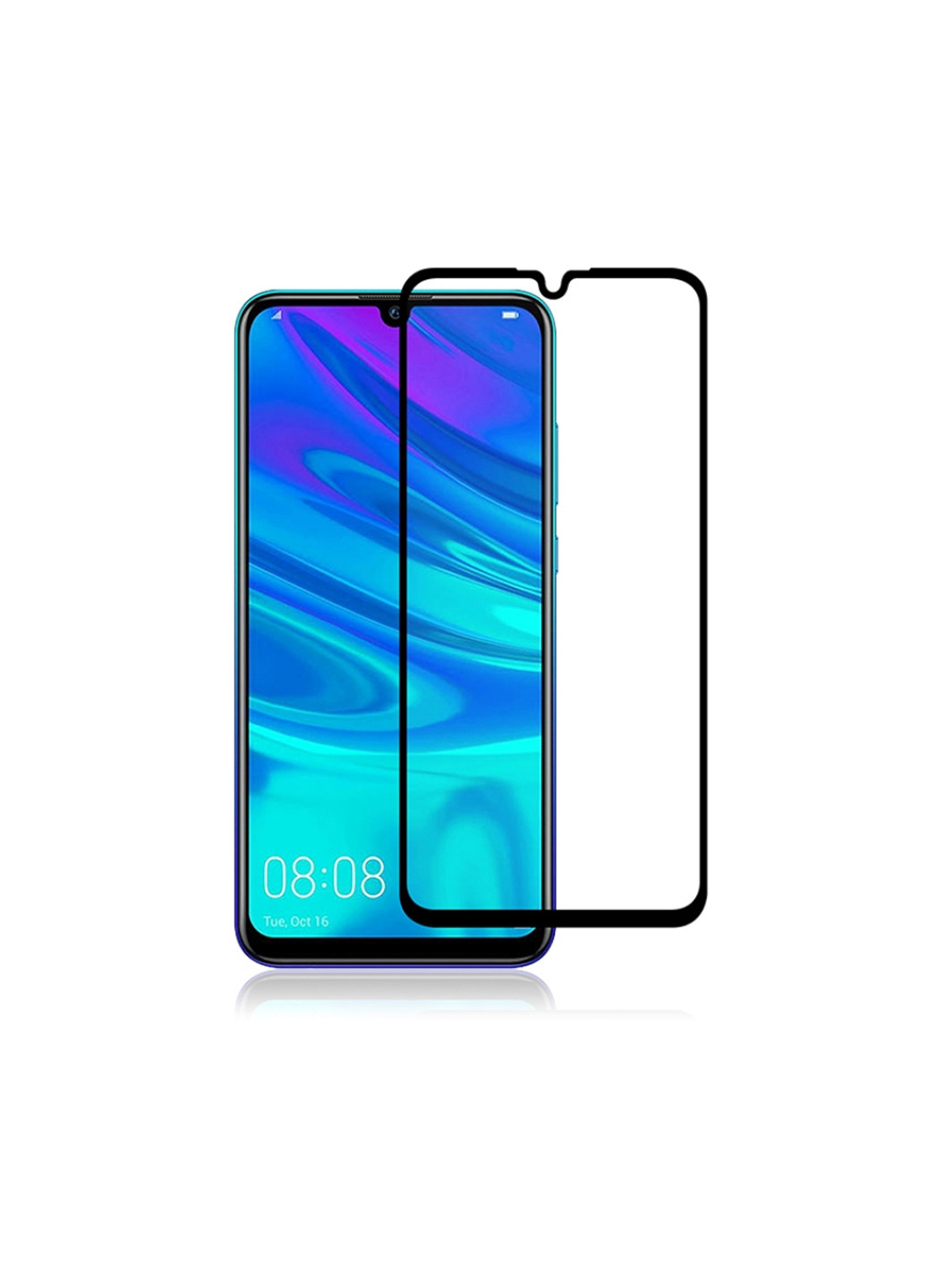 Защитное стекло с полной проклейкой для Huawei P Smart 2019 (black) CAA (242228821)