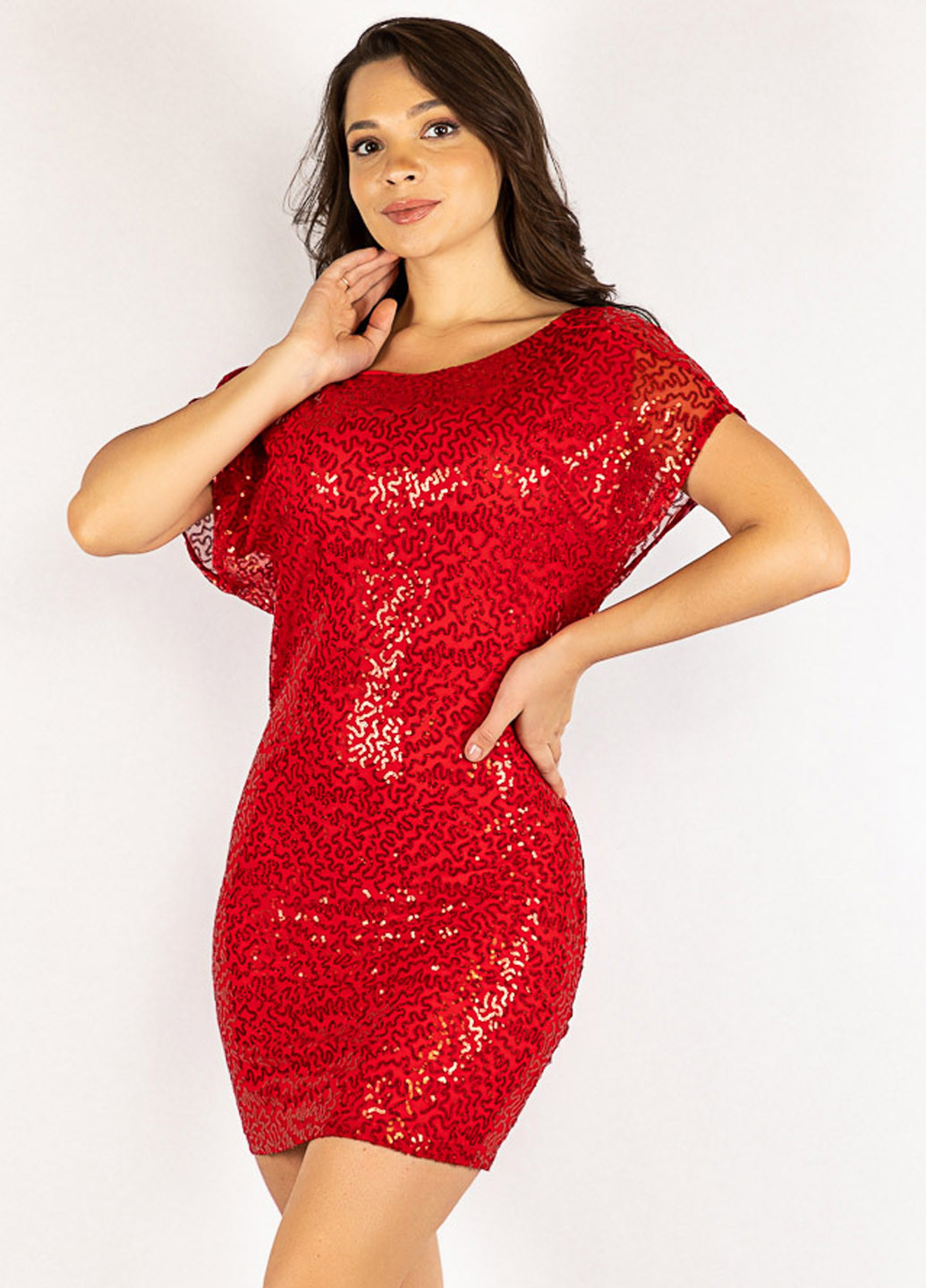 Красное праздничный платье с открытой спиной Time of Style однотонное