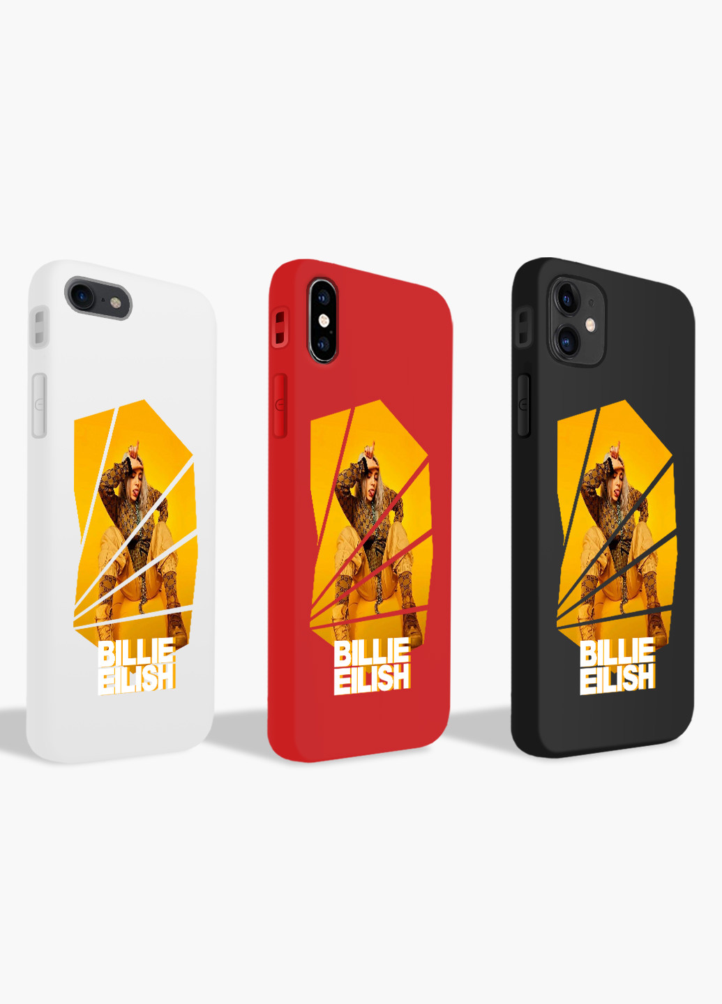 Чехол силиконовый Apple Iphone Xs Билли Айлиш (Billie Eilish) Белый (8938-1216) MobiPrint (219357042)