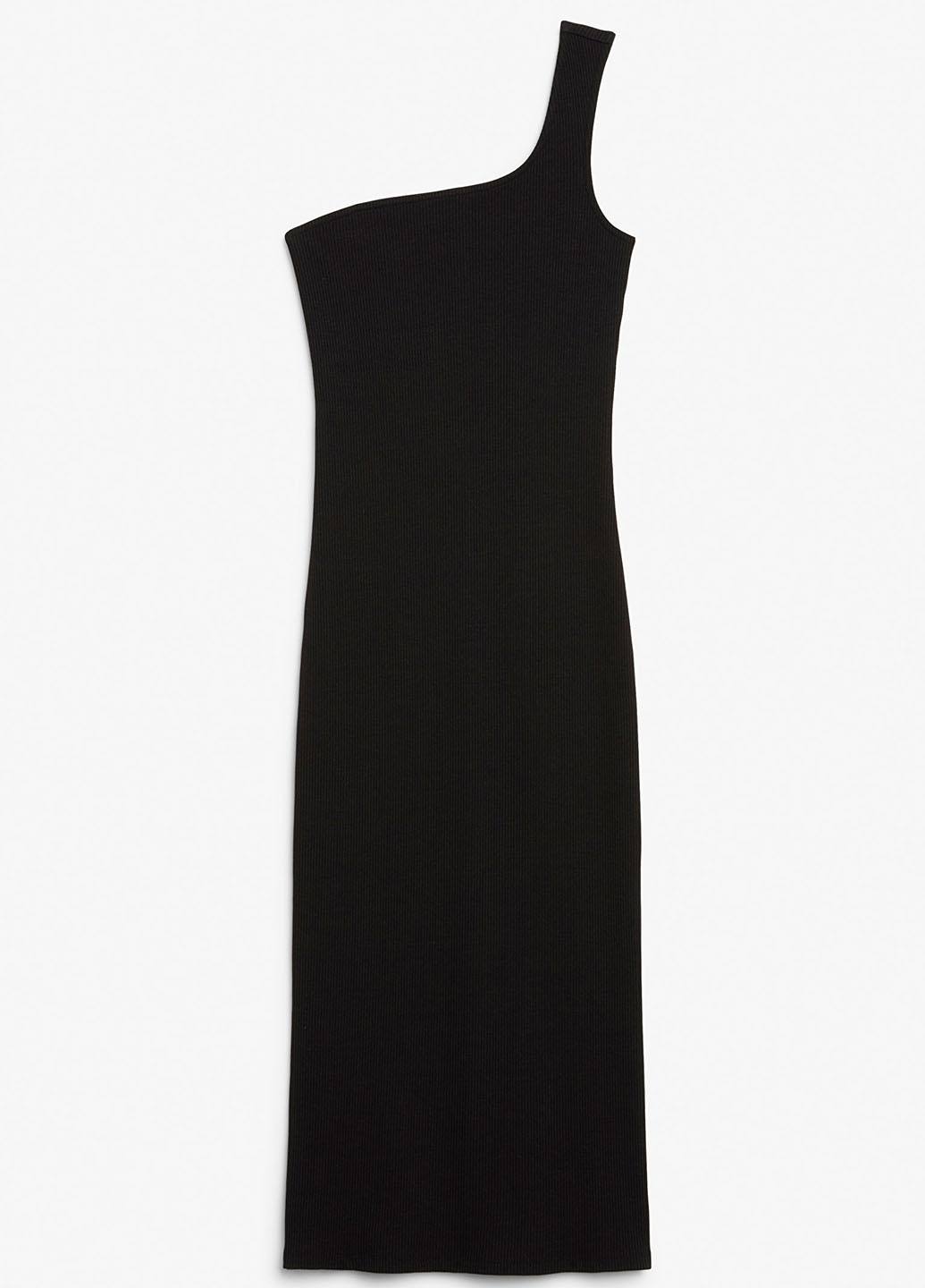 Чорна кежуал сукня на одне плече, сукня-майка Monki однотонна