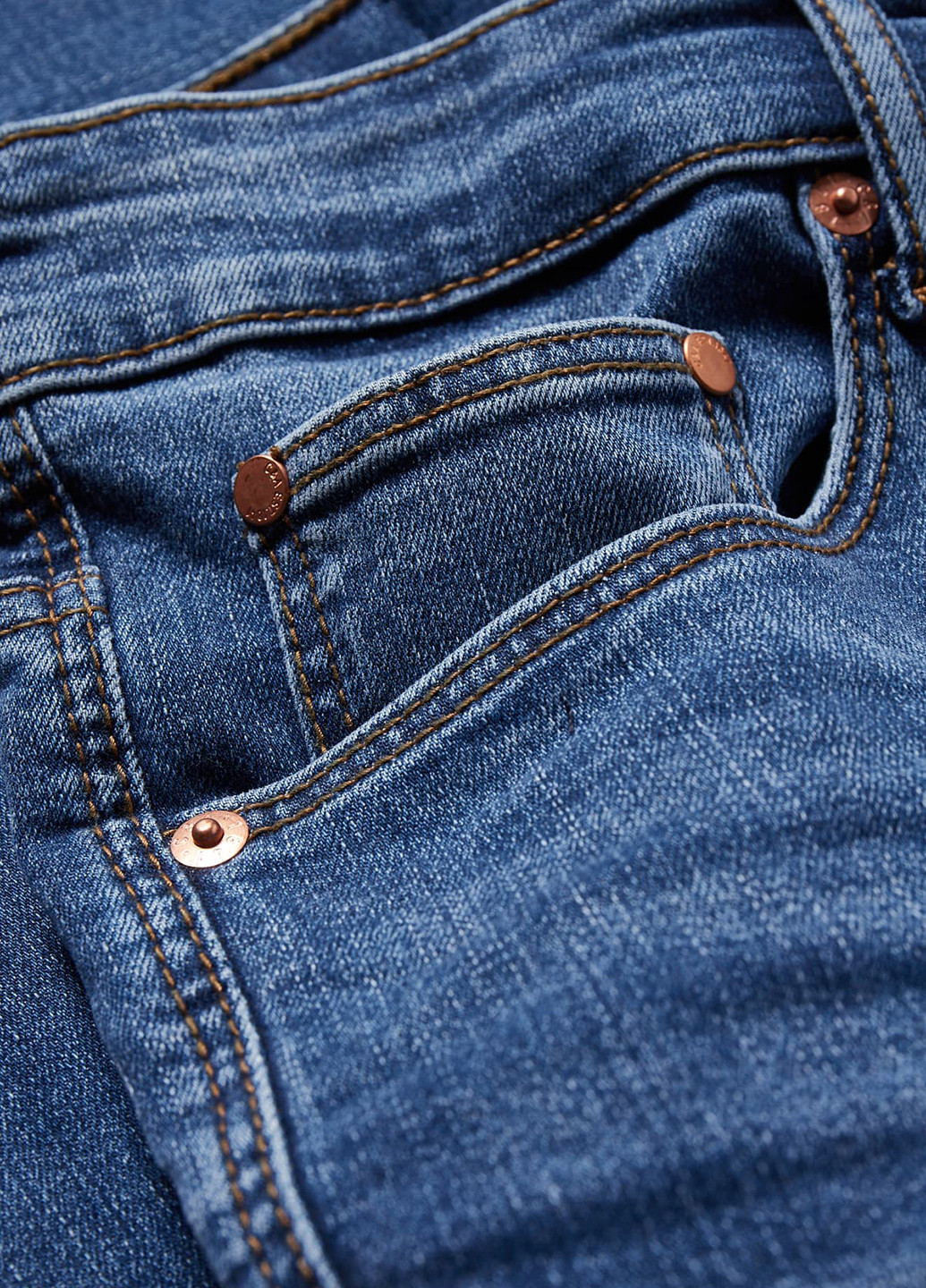 Синие демисезонные зауженные джинсы C&A