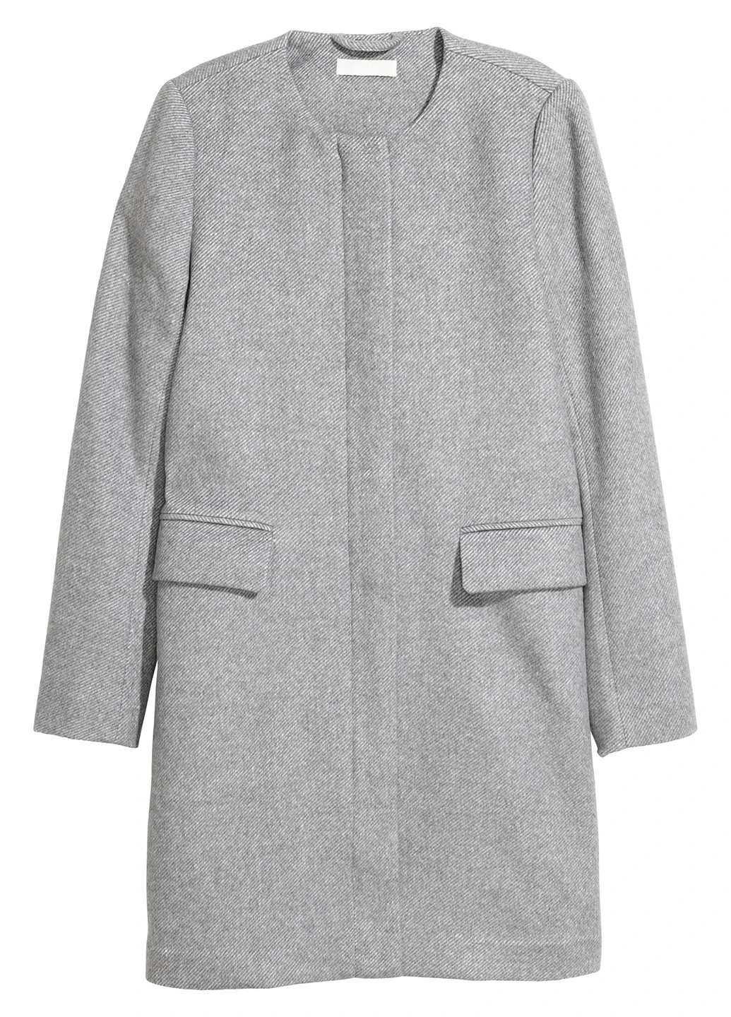 Серое демисезонное Пальто однобортное H&M