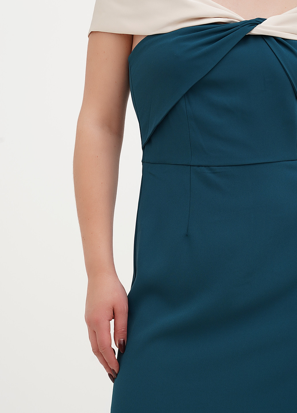 Морской волны кэжуал платье Motf однотонное